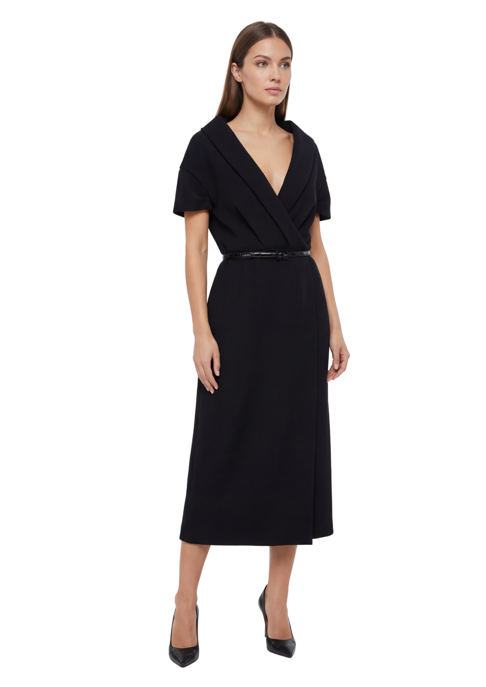 DIOR - Dropped Shoulder Wrap Dress with Leather Belt